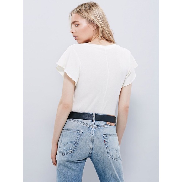 NWT Free People Flutter Sleeve Top large - Picture 7 of 7